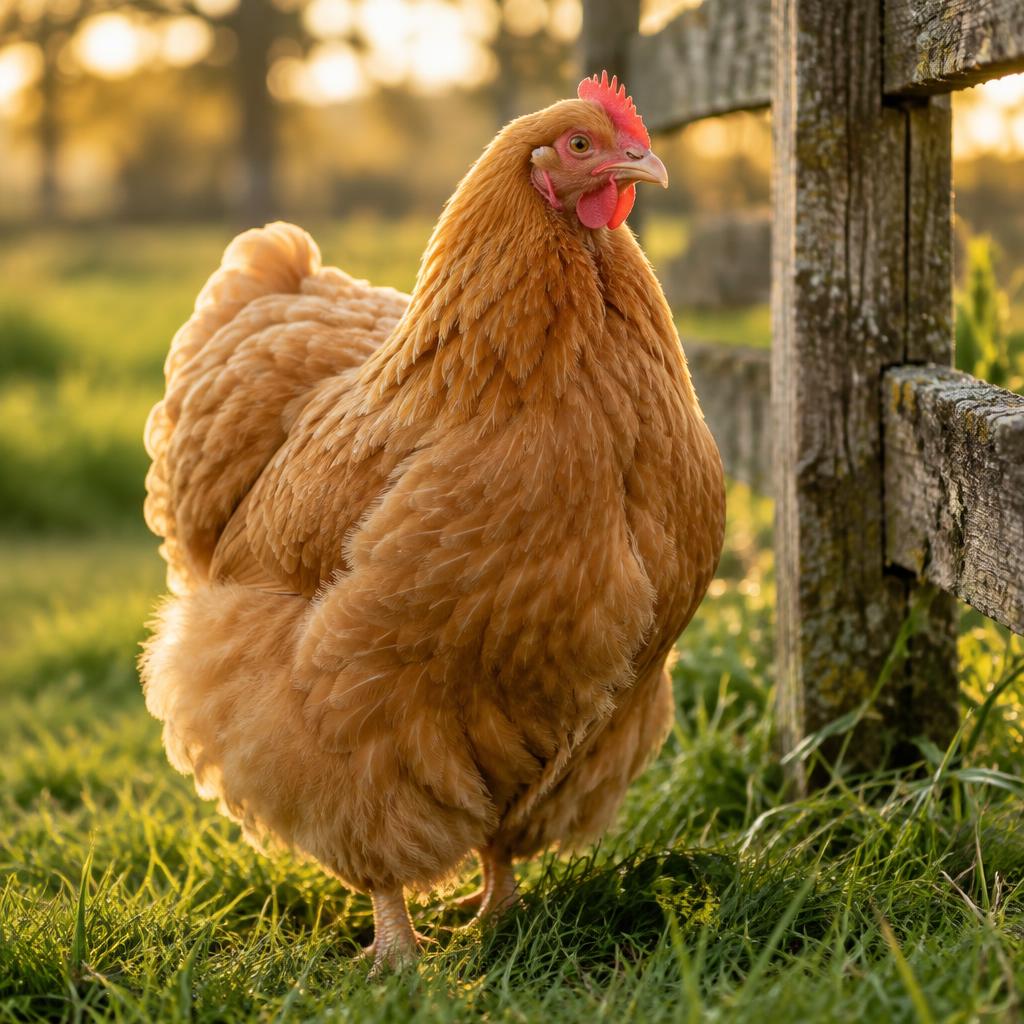 Buff Orpington hen (placeholder photo)
