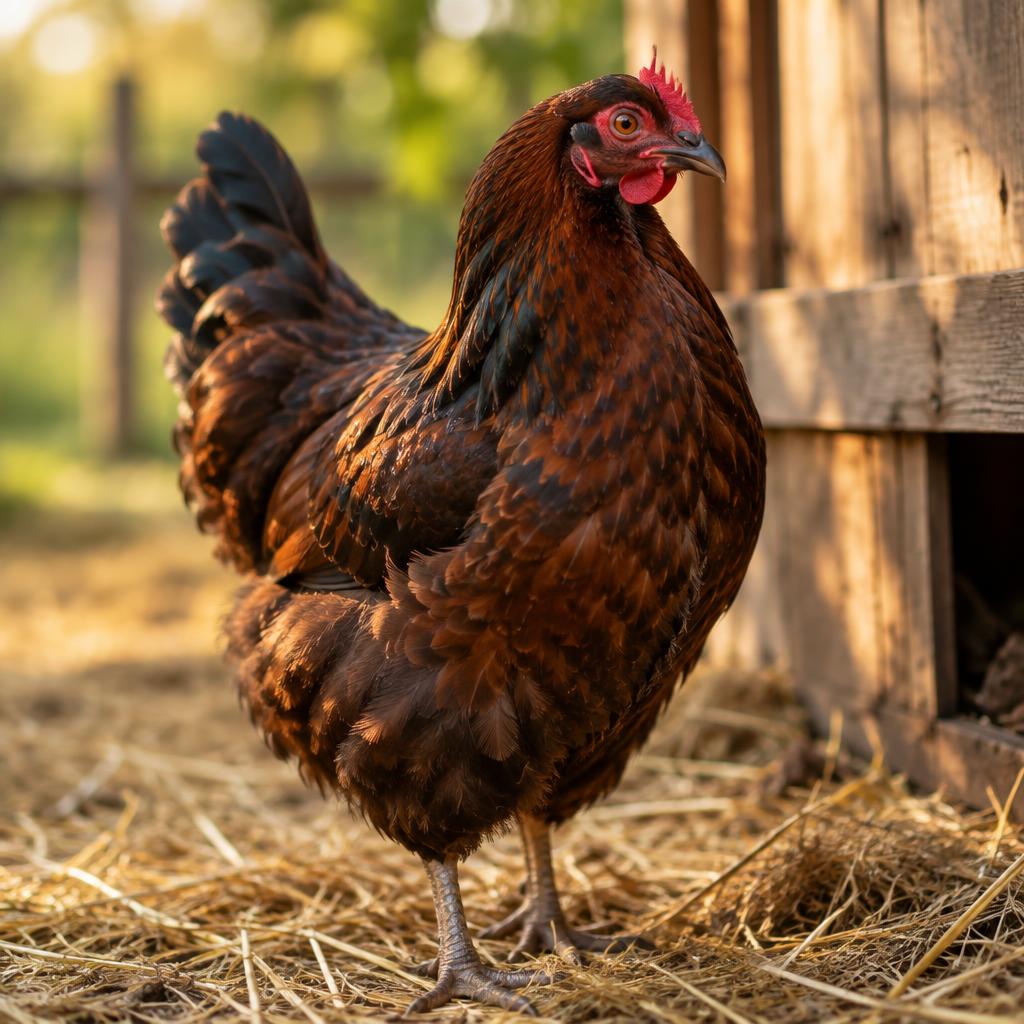 Copper Black Marans hen (placeholder photo)